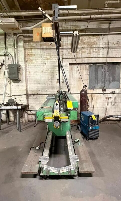 Webb #J56, 4' x 10 gauge longitudinal seam welder with Miller Millermatic 250CV-DC welder - Image 1