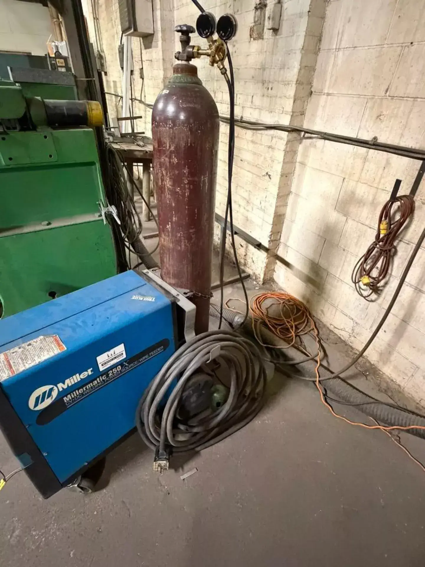 Webb #J56, 4' x 10 gauge longitudinal seam welder with Miller Millermatic 250CV-DC welder - Image 4