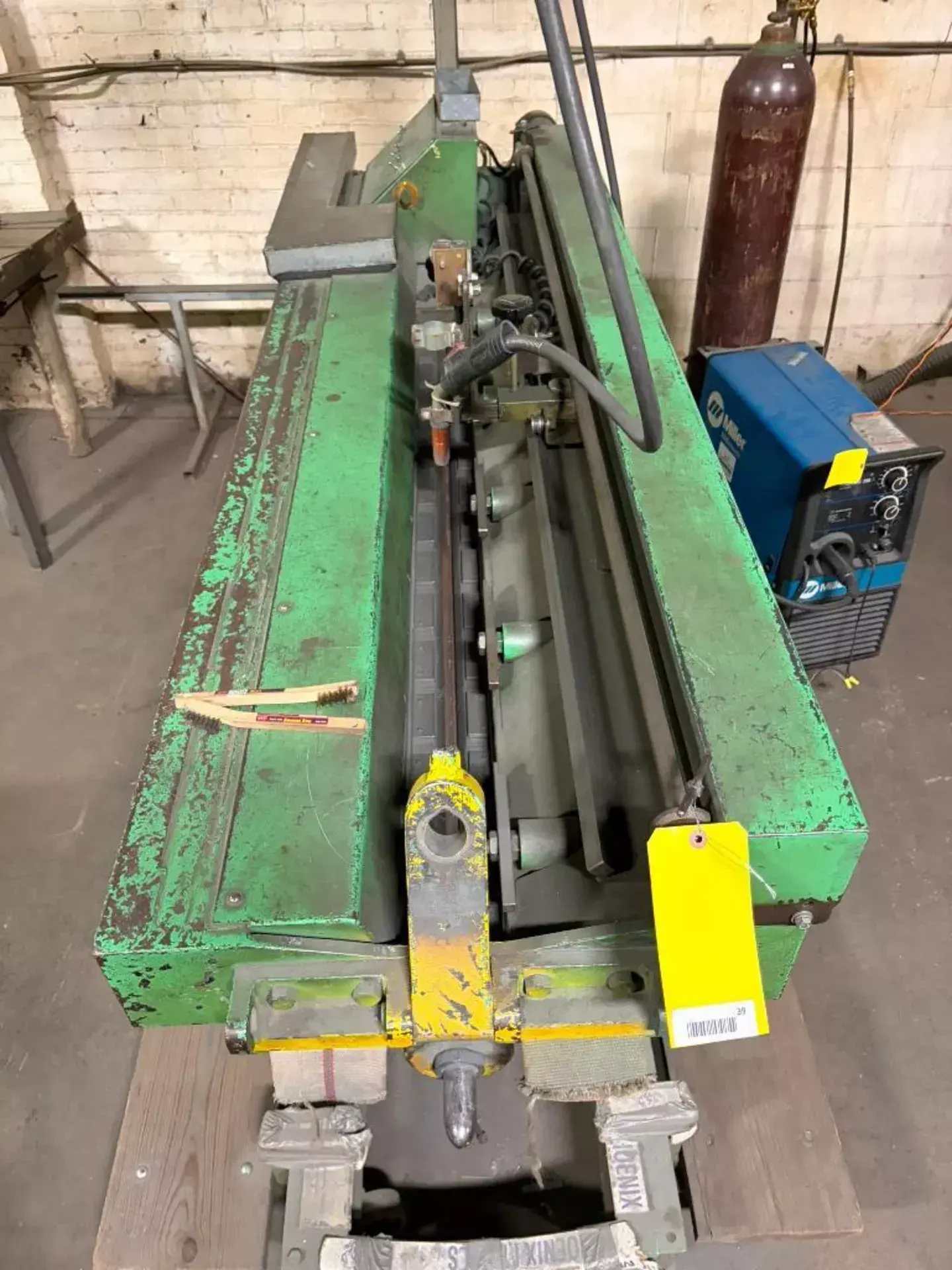 Webb #J56, 4' x 10 gauge longitudinal seam welder with Miller Millermatic 250CV-DC welder - Image 7