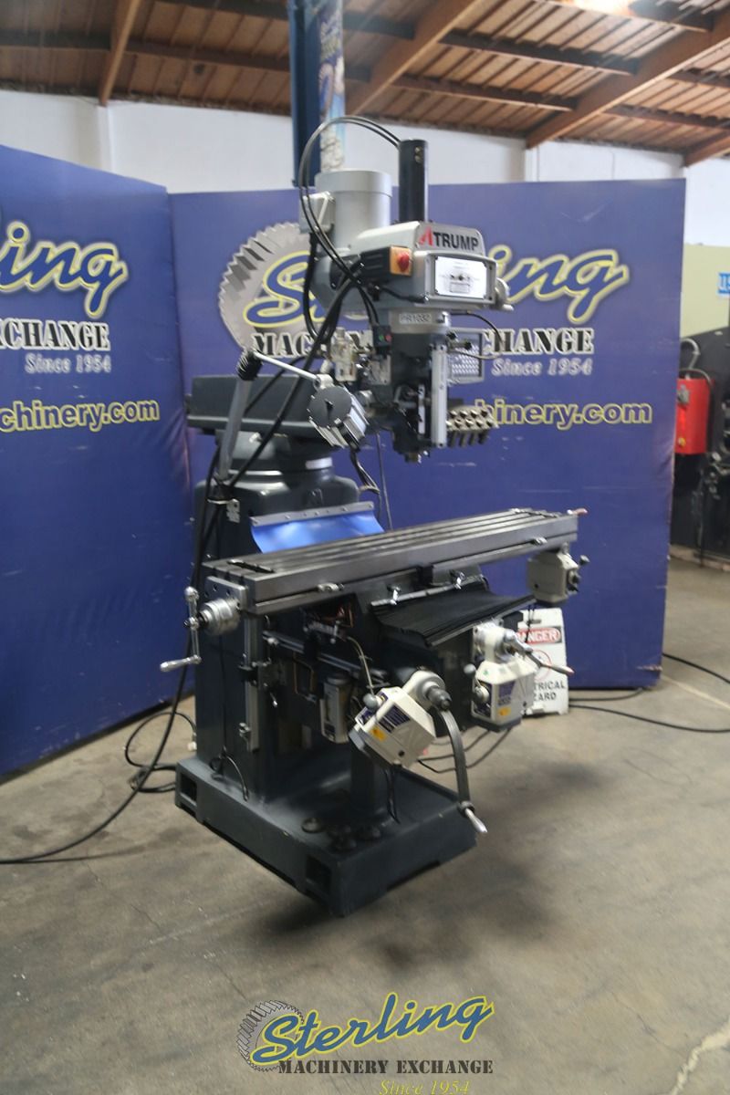 Atrump #AONE-3VHG, vertical mill, 10" x54" tbl., 36.37" X, 15.75" Y, 16" Z, 70-4200 RPM, X-Axis rapid power - Image 5
