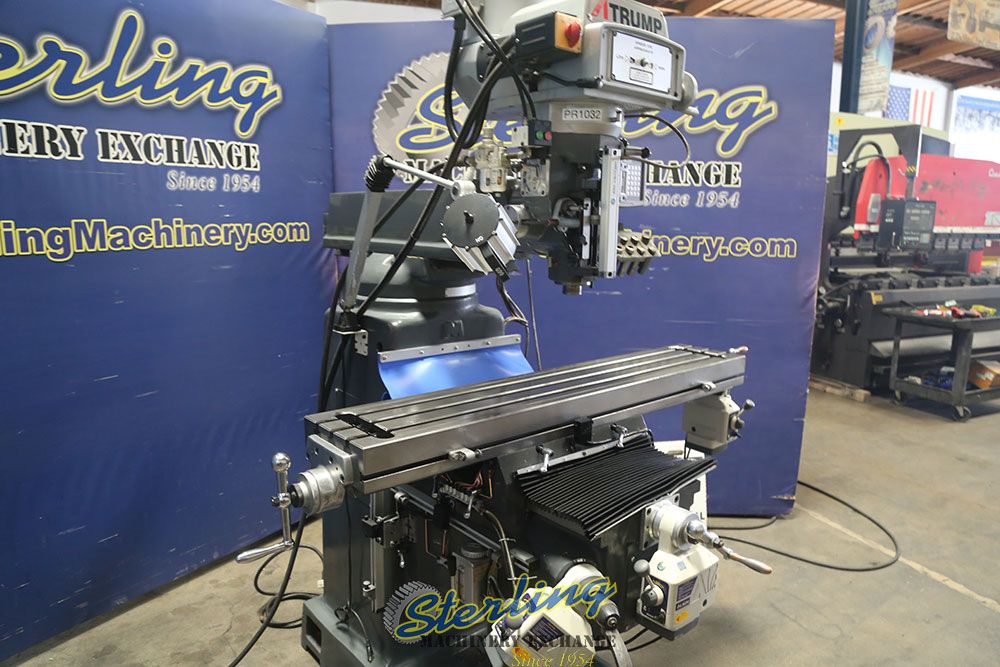 Atrump #AONE-3VHG, vertical mill, 10" x54" tbl., 36.37" X, 15.75" Y, 16" Z, 70-4200 RPM, X-Axis rapid power - Image 9