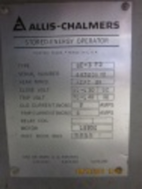 3000 Amps, Allis-Chalmers, FA-350A, electrically operated, drawout, #AB0460 - Image 1