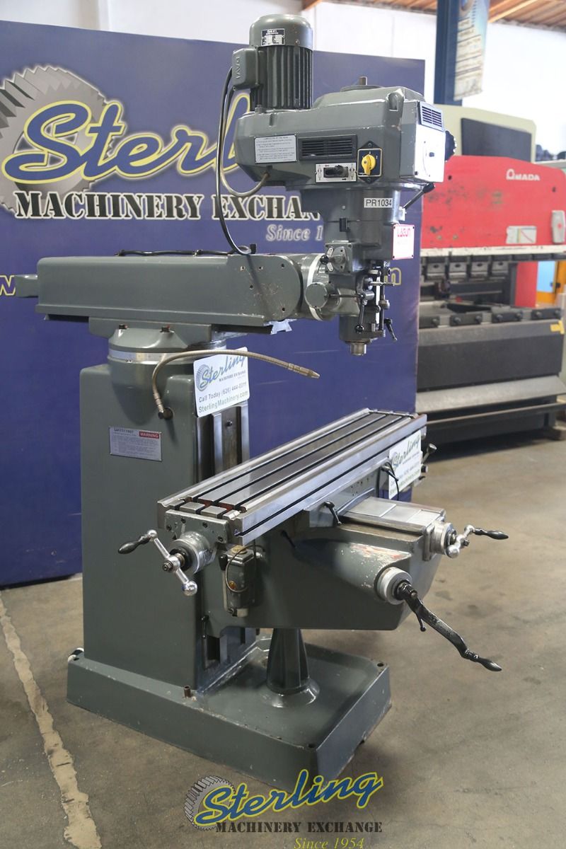 Lagun #FTV-2S, vertical mill, 10" x50" tbl., 30" X, 16" Y, 16" Z, 55-4250 RPM, R-8, power draw bar, variable - Image 5