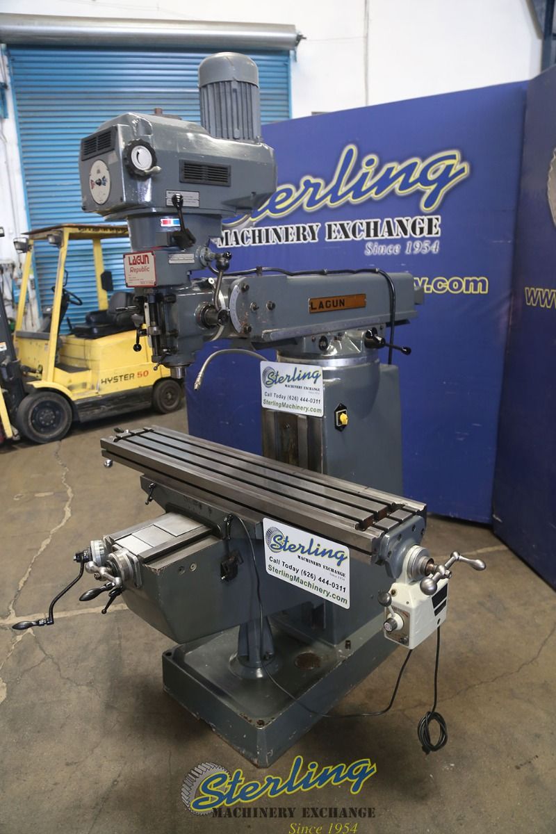 Lagun #FTV-2S, vertical mill, 10" x50" tbl., 30" X, 16" Y, 16" Z, 55-4250 RPM, R-8, power draw bar, variable - Image 7