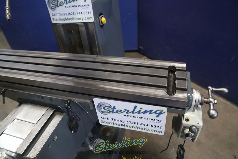 Lagun #FTV-2S, vertical mill, 10" x50" tbl., 30" X, 16" Y, 16" Z, 55-4250 RPM, R-8, power draw bar, variable - Image 9
