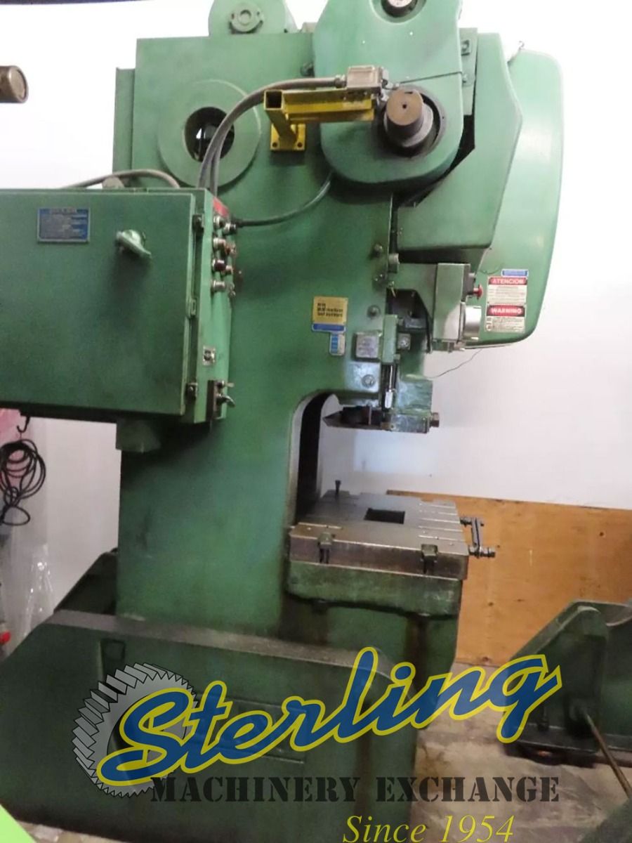 60 Ton, Bliss #C-60, OBI flywheel press, 4" stroke, 11.5" throat, 14.25" Shut Height, 3" adj., 15" open, 100 - Image 6