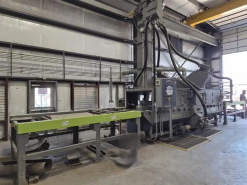 L S Industries #STRB4824-L, conveyor structural blast machine, opening 48" wide x 24" tall, new / never used - Image 1