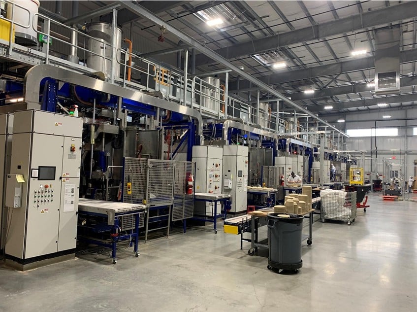 Southern Pulp Machinery #TFX, Pulp Moulder, 85 kg/hr. output, 23,040 liters/hour max. pulp supply, 43.3" x - Image 1
