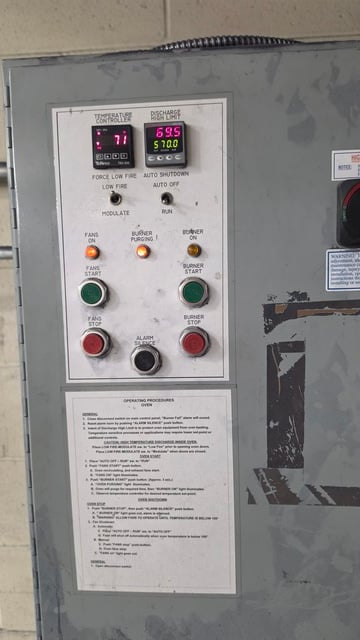 Complete Batch Powder System, oven, gun, conveyors, 6200 cfm - Image 6