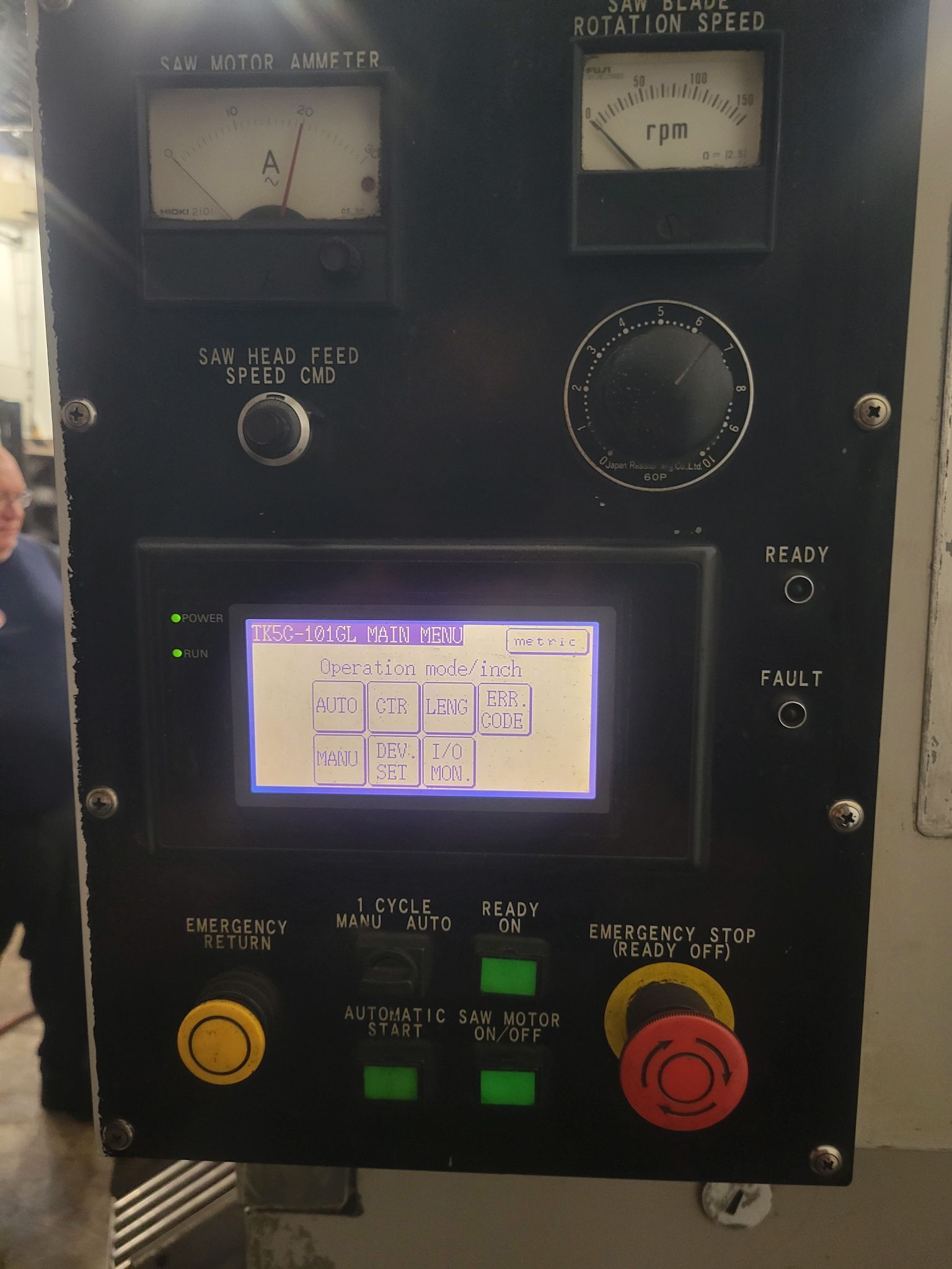 16" Tsune #TK5C-101GL, CNC Cold saw, 12-120 RPM, 20' loader, 15 HP, 2000 - Image 6