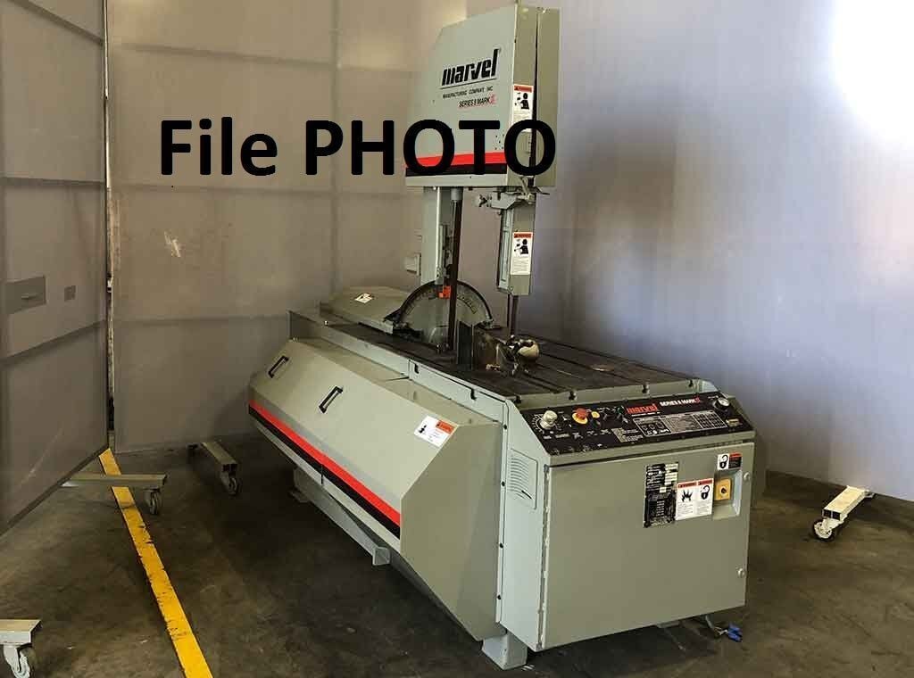 18" x 34.5" Marvel #SERIES-8-MARK-III, Vertical band Saws, 1.25" x184" blade, 50-450 FPM, 5 HP, refurbished - Image 1