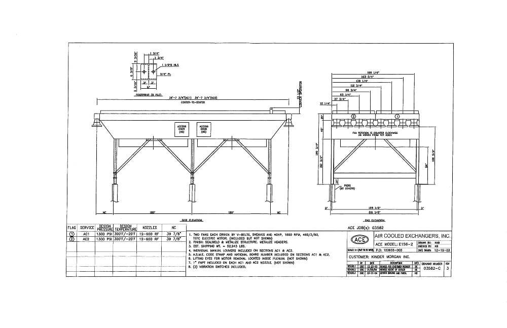 1300 psi, Alfa Laval E-156-2 Gas Cooler, Alfa-Laval 16' 9" x 36' 7", 2004 - Image 8