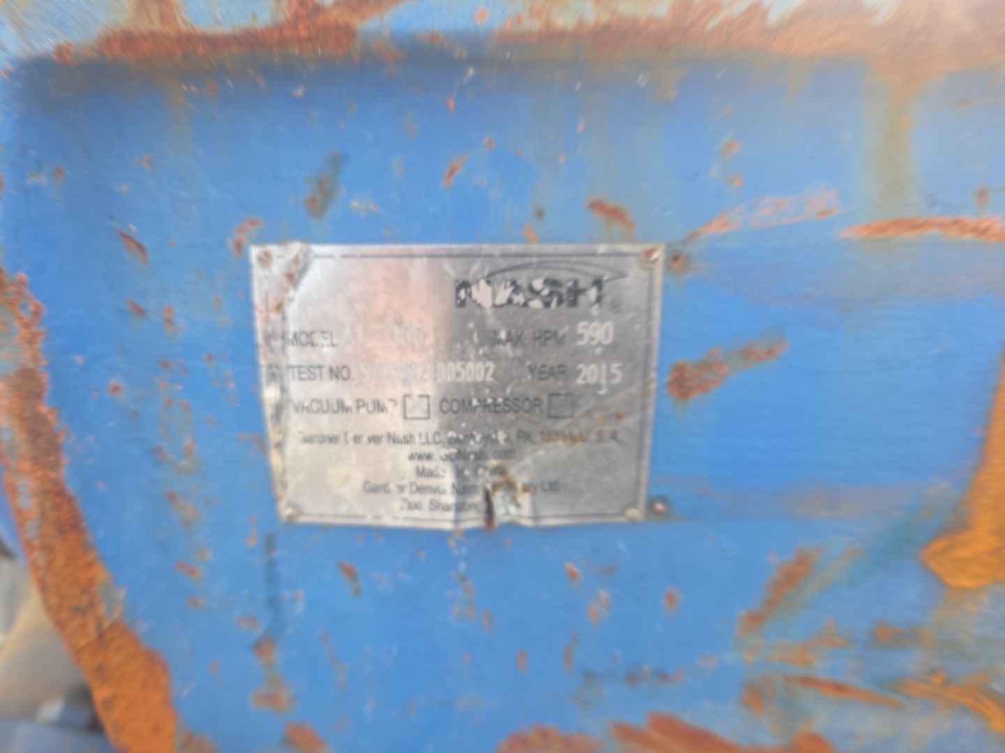Nash #AT2006, Vacuum Pump, 590 RPM - Image 2