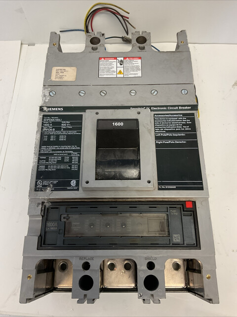 1600 Amp Siemens #SHPD6A16DLI, Sensitrip IV Electronic Circuit Breaker - Image 1
