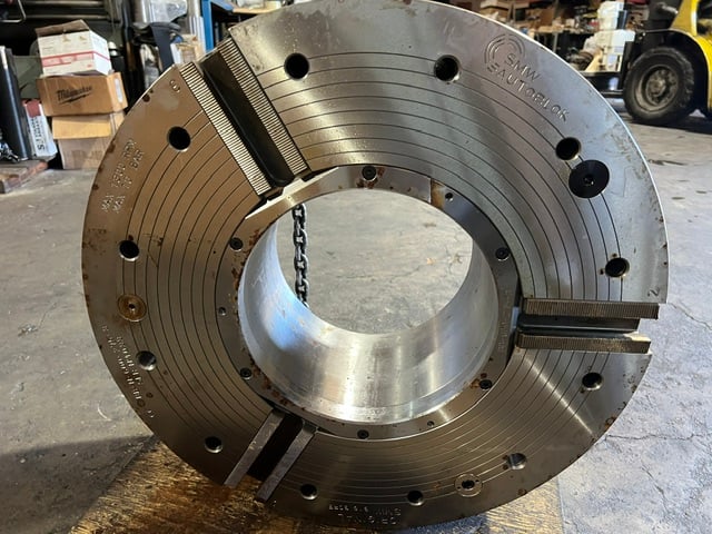 24" SMW Autoblok #BBN-600-275, (3 jaw air chuck) 10.8 bore - Image 8