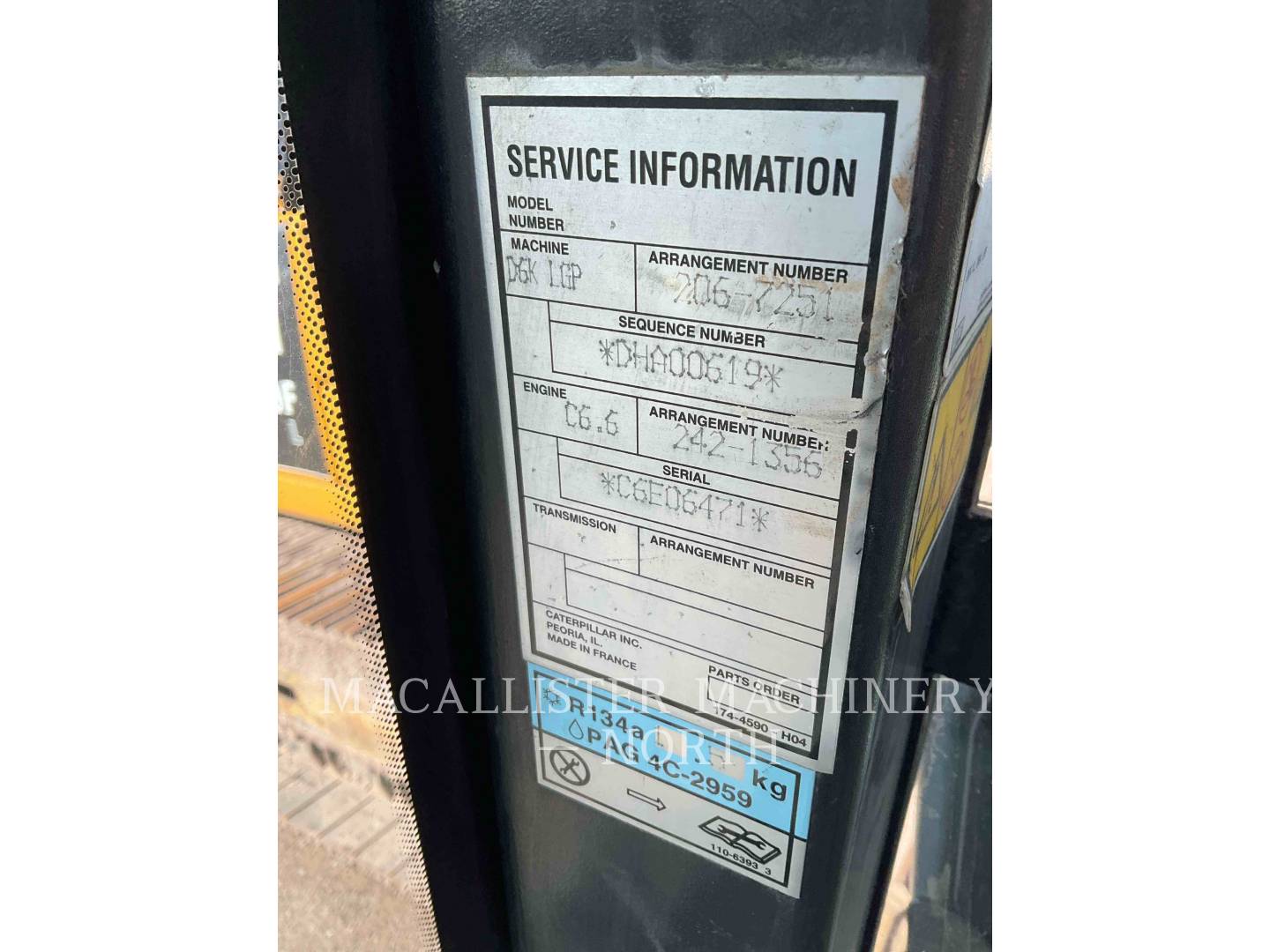 Caterpillar D6KL AZ2, 12181 hours, S/N: DHA00619, 2008 - Image 6