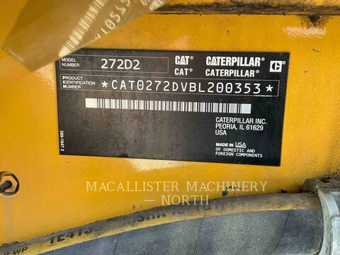 Cat 272D2 A2HQ, Skid Steer Loader, 3457 hours, S/N: BL200353, 2016 - Image 6