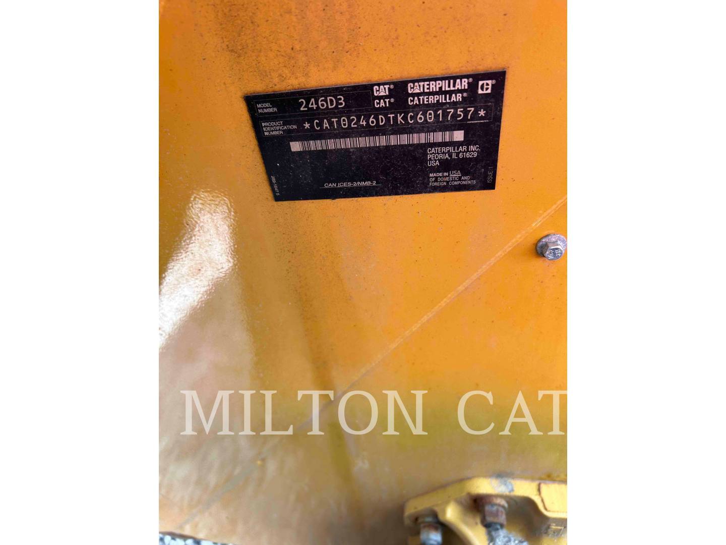 Cat 246D3, Skid Steer Loader, 893 hours, S/N: KC601757C, 2021 - Image 6