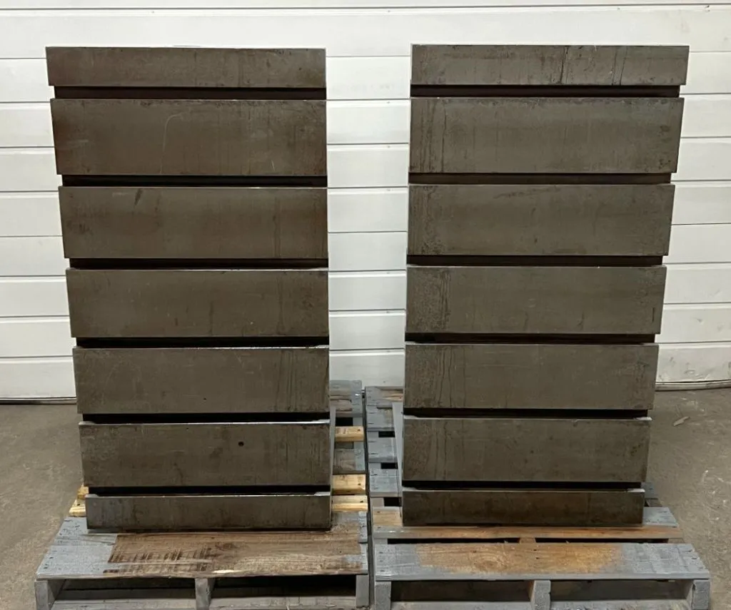 24" x 26" x 48" Heavy Duty T-Slotted Steel Angle Plates, 6 T-Slots, (2 available) - Image 1