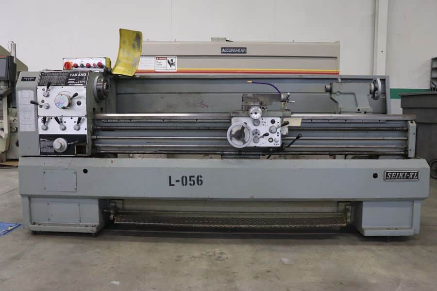 17" x 72" Seiki #XL, gap bed engine lathe, inch/metric threading, 7.5 HP, coolant system, chuck guard - Image 1