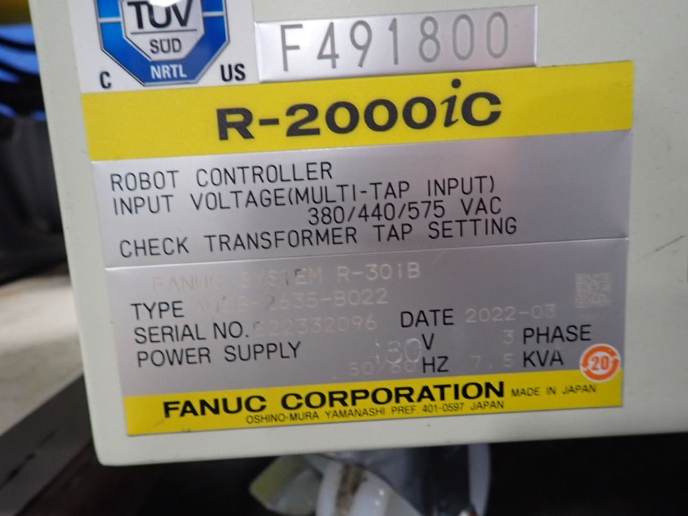 Fanuc R-2000iC/165F, 6-Axis, CNC Robot, 480 V., 3 Ph., Made In Japan, 2022 - Image 6
