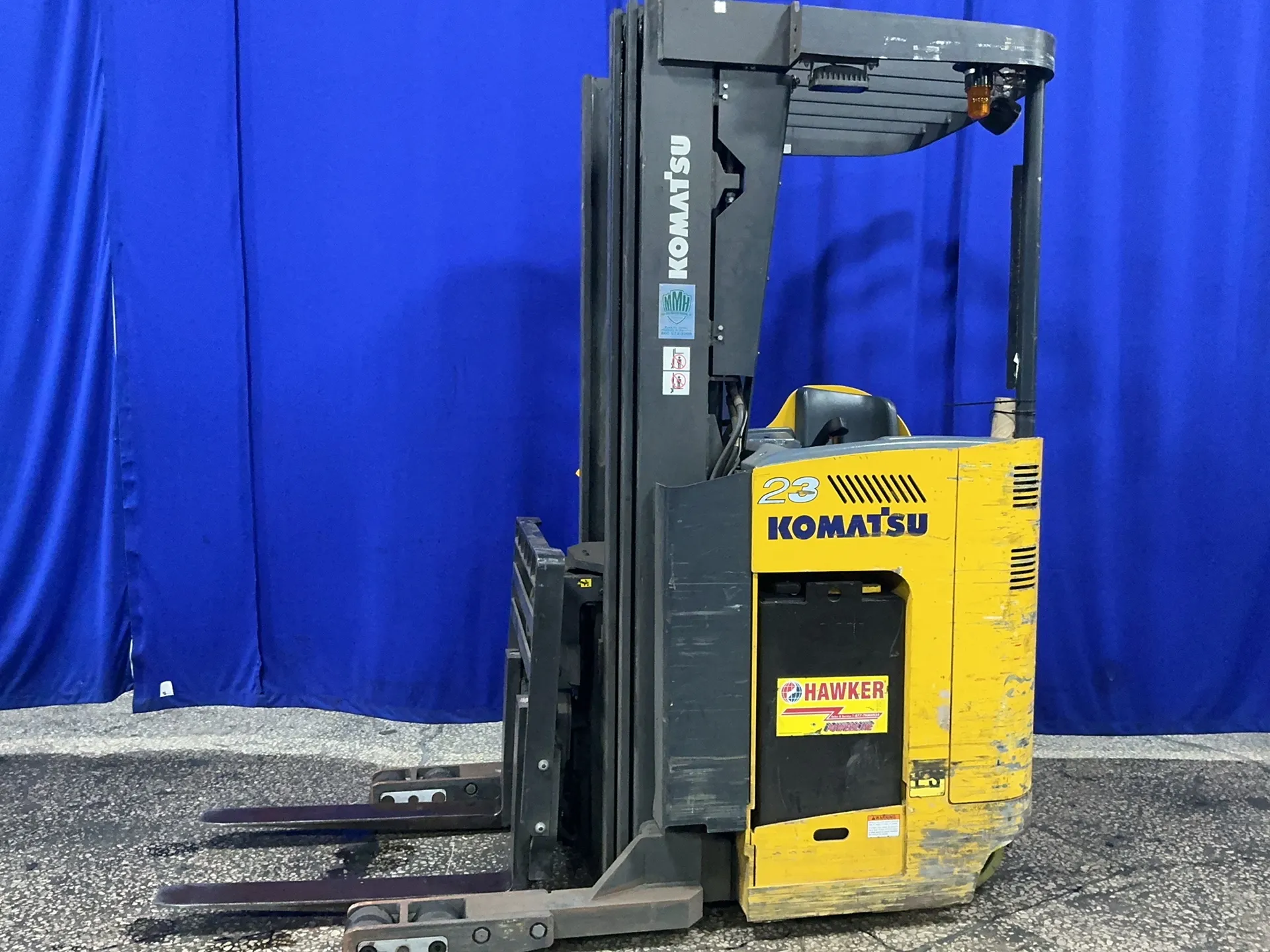 4,500 lb. Komatsu #FR23K-3, Electric Stand-Up Forklift, 36 V., 210" Max Height, 921 Hours - Image 1
