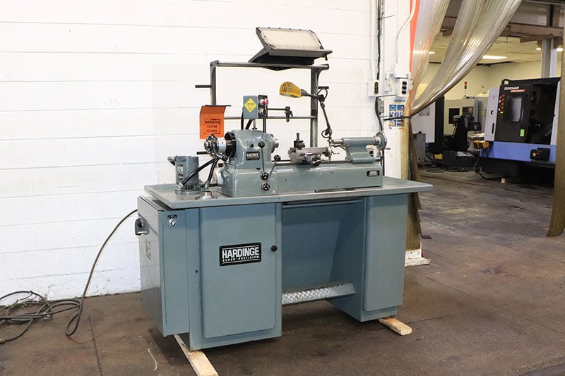 9" x 17" Hardinge #DV-59, precision engine lathe, variable speed, 5C collet closer, toolmakers compound - Image 2
