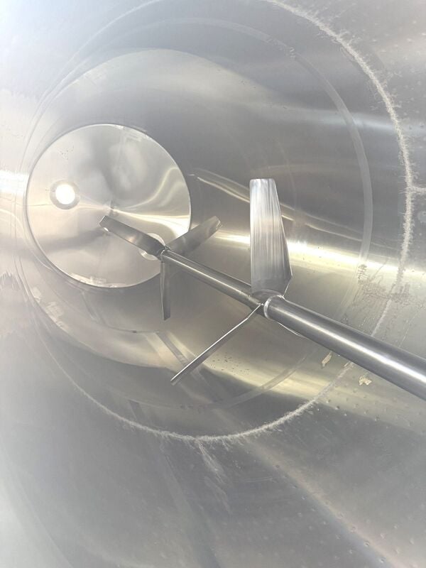 6000 gallon BCAST #BC-ST06000V, sanitary Stainless Steel jacketed mix tank, 7' 6" diameter x 24' 6" OAH, 14 - Image 9
