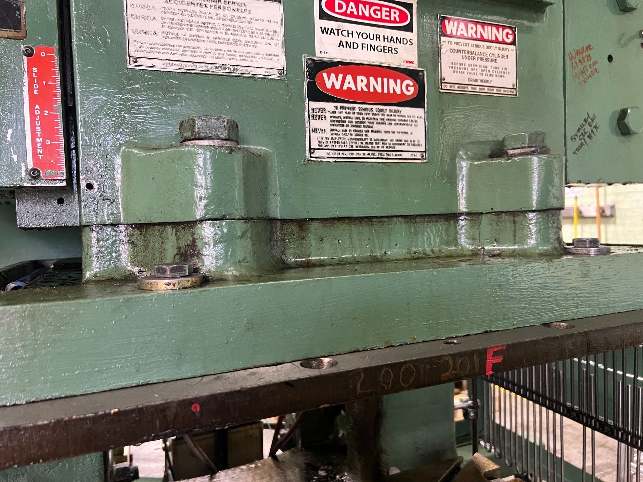 110 Ton, Bliss #C-110, single crank OBI press, 6" stroke, 17" Shut Height, 4" adj., 42" x27" bed, 40 SPM - Image 5