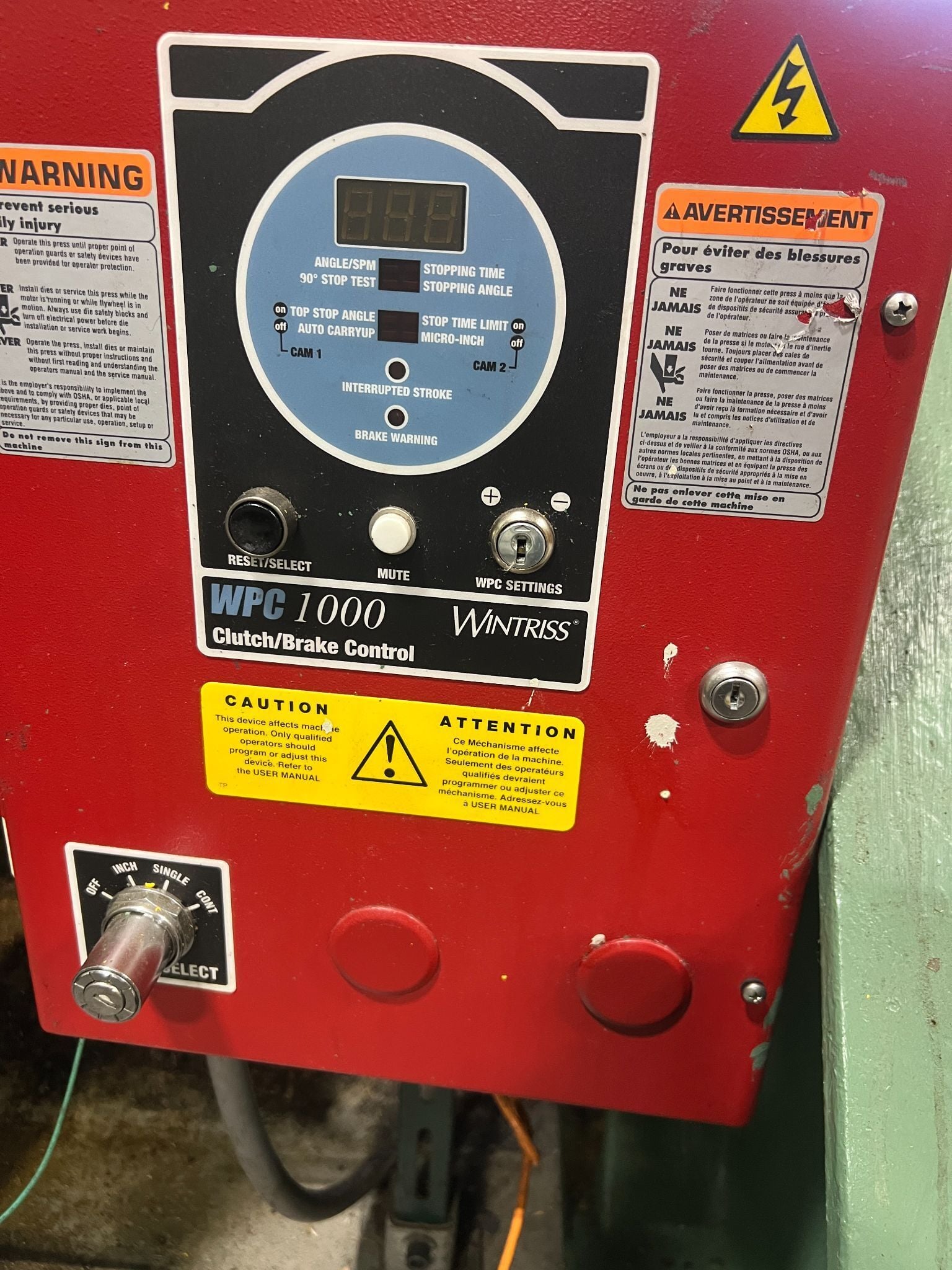110 Ton, Bliss #C-110, single crank OBI press, 6" stroke, 17" Shut Height, 4" adj., 42" x27" bed, 40 SPM - Image 7