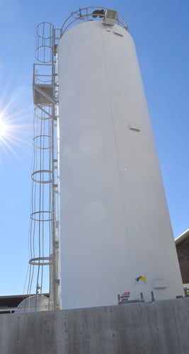 20,000 gallon JBF, Vertical Stainless Steel Insulated Silo, 120" diameter x 35' straight side, 150 psig @ - Image 4