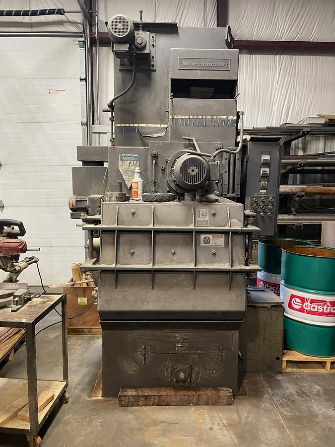 6 cu.ft. Wheelabrator #WTB-6, Tumble Blast Machine, 15 HP blast wheel, integrated dust collector - Image 1