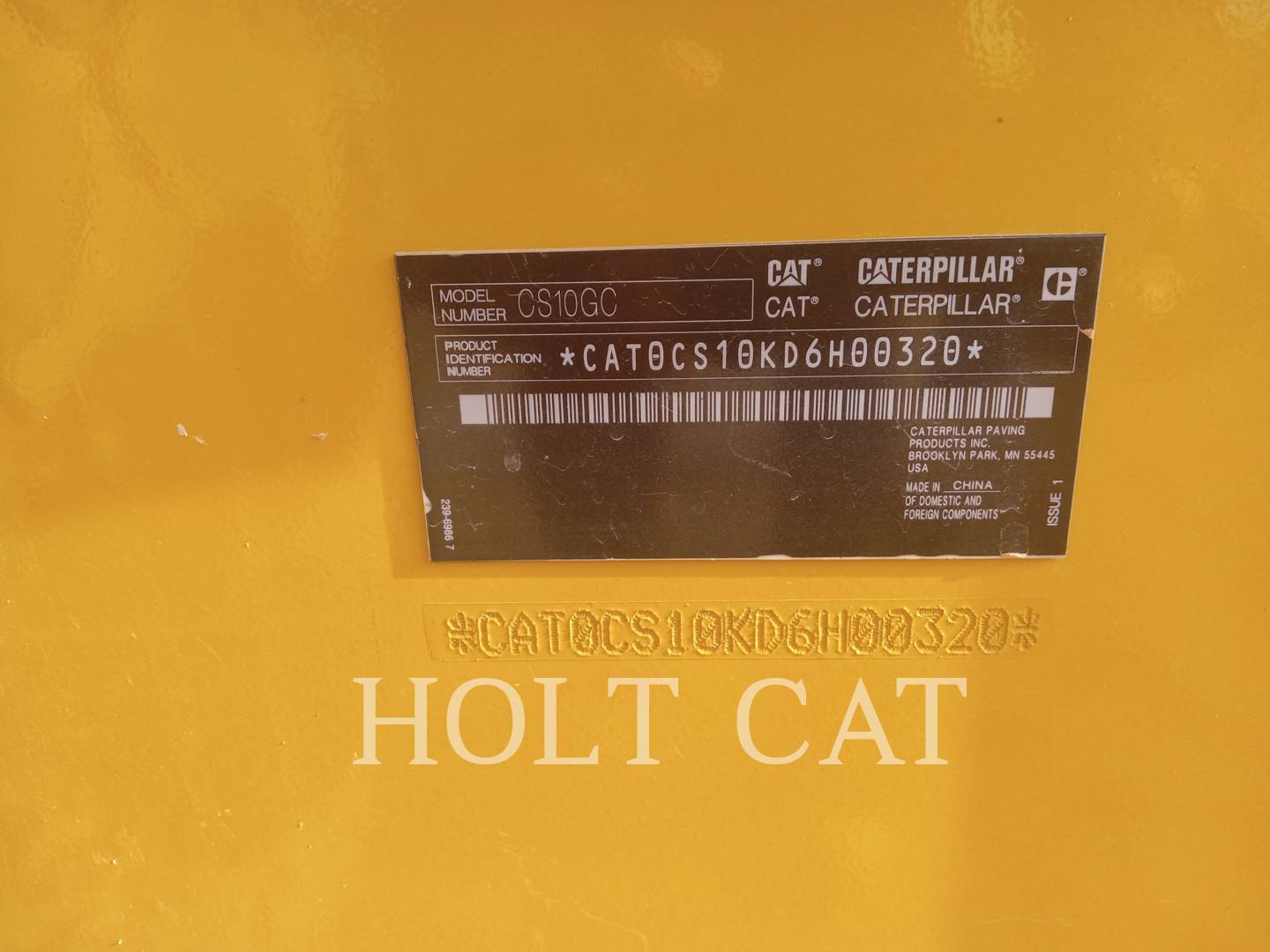 Caterpillar CS10GC, Vibratory Single Drum Smooth, 500 hours, S/N: D6H00320, 2023 - Image 6
