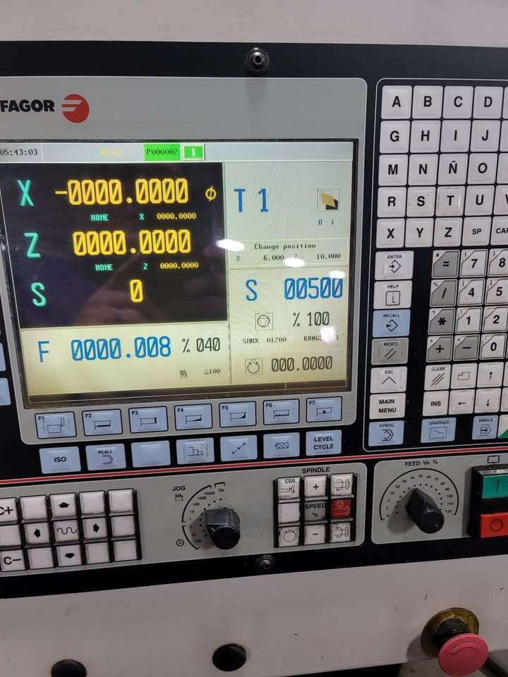 Clausing Metosa #CNC1560, CNC Lathe, 15.7" swing, 60" centers, 8.259" socs, 10" 3-jaw chuck, 10 HP, 3000 RPM - Image 3