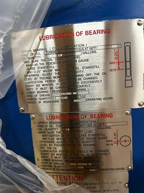 300 HP 1200 RPM TECO Westinghouse #VSTP3006, Frame 5009, TEFC, 460 Volts, Vertical Hollow Shaft, NEW - Image 6