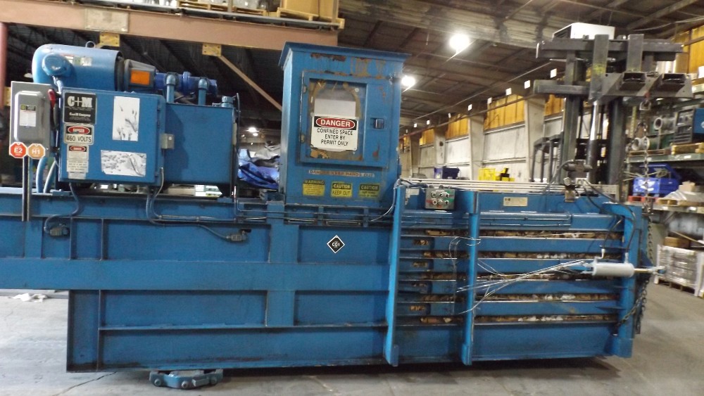 C & M C+M #3430-7248, Closed-Door Baler, Feed Opening 30" x 34", 8" Cylinder, 30 HP - Image 1
