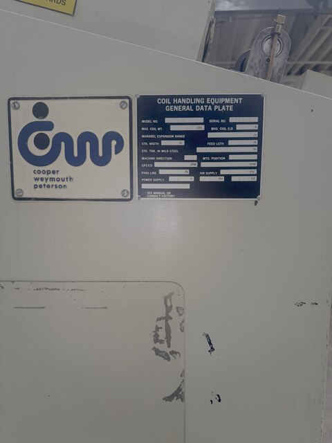 6" x .125" Cooper Weymouth Peterson #6B, Powered Coil Straightener, 7 straightening rolls, 2" roll diameter - Image 4