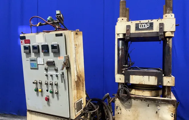 220 Ton, TMP, Four-Post Hydraulic Press, 16" x 16" x 18", 10 HP, 2500 psi, 1993 - Image 2