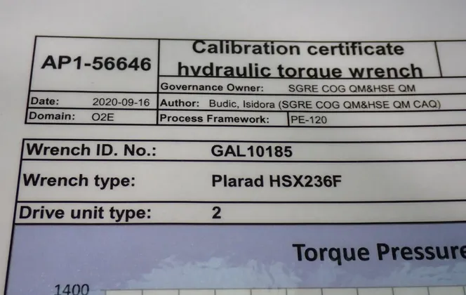 Plarad #HSX236F, Hydraulic Torque Wrench, with Case - Image 7