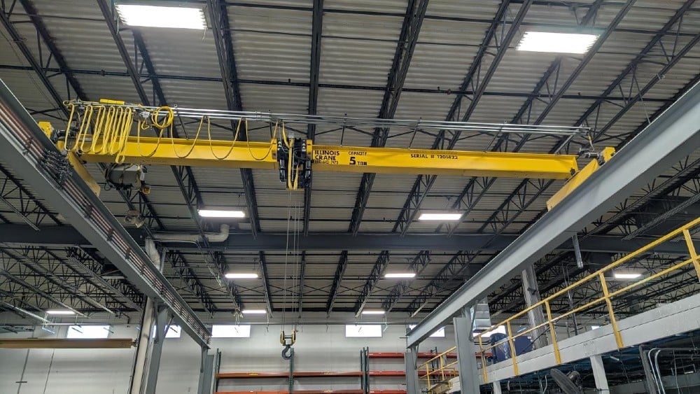 5 Ton, R & M, 31' Span, 20' Lift, Class D/H4, Radio, VFD Bridge & Trolley, 112' (x2) Rail/Rnwy/Cols Avail - Image 3