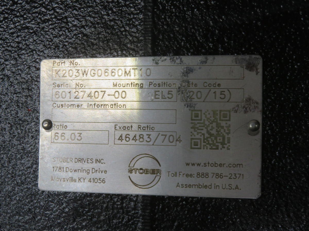 Stober #K203WG0660MT10, Gear Reducer, 660.00 :1 Ratio - Image 4