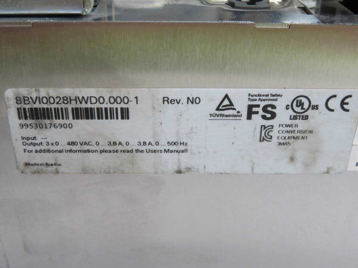 B & R #8BVI0028HWD0.000-1, Inverter, 2 Axis, 3X 400-480V IN - Image 1