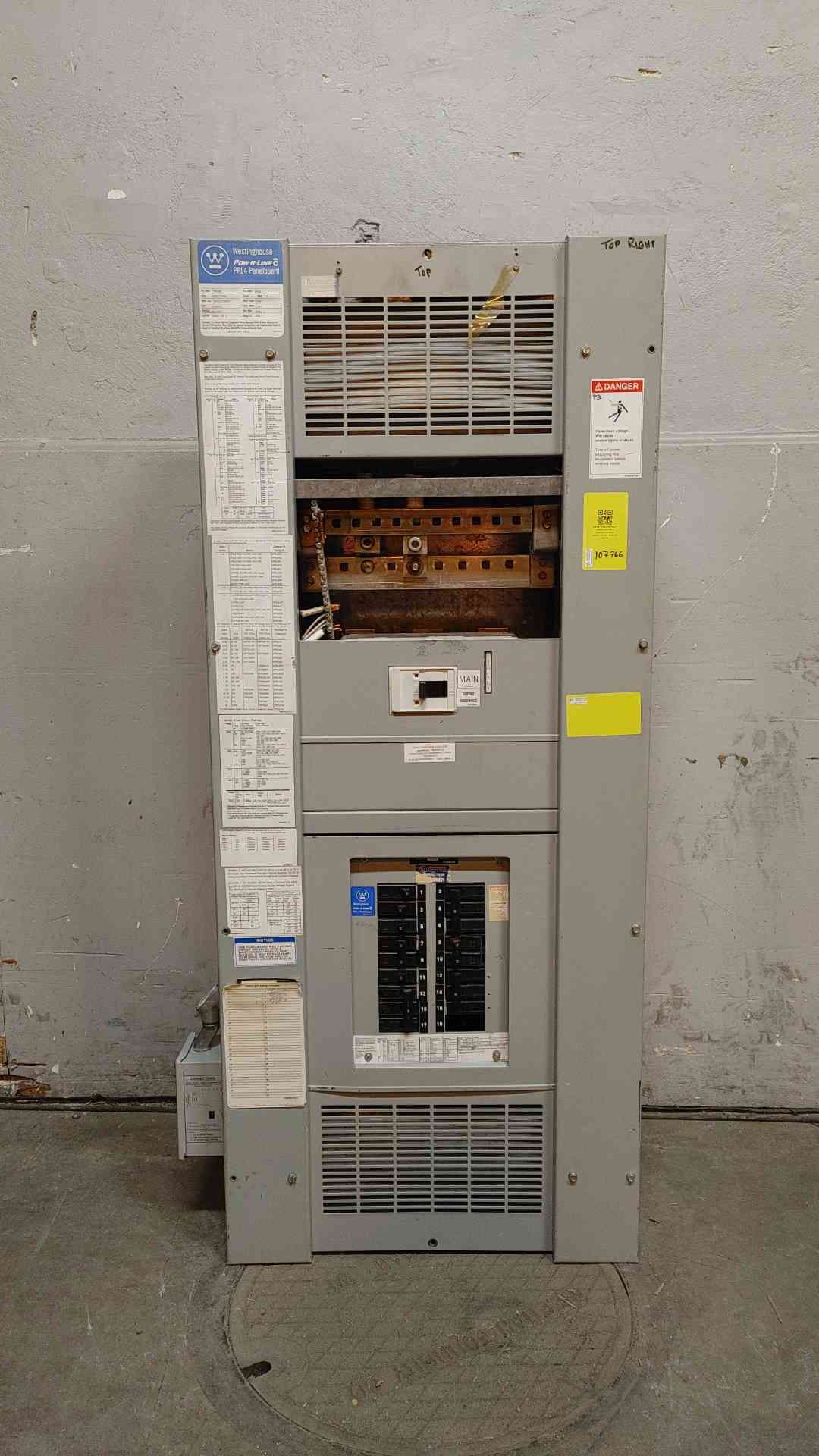 400 Amp. Westinghouse, PRL4B, Pow-R-Line Panelboard, 208Y/120VAC, 3PH, 4W - Image 1
