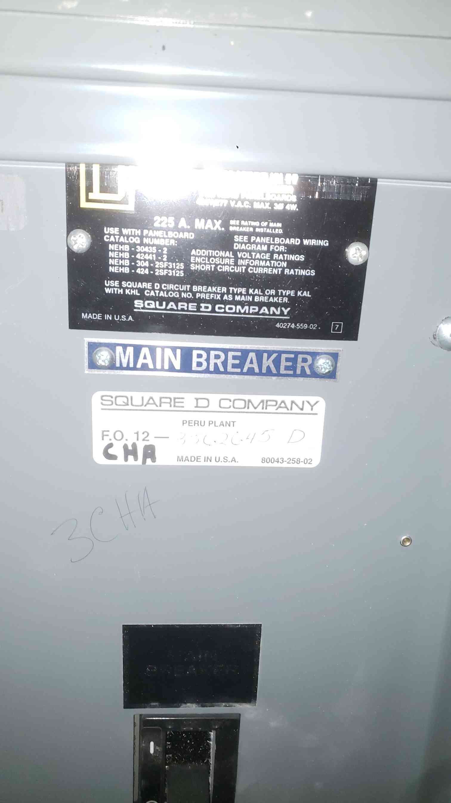 Square D, NEHB-42441-2, Panelboard, 480Y/277V, w/ Main & Circuit Breakers - Image 4