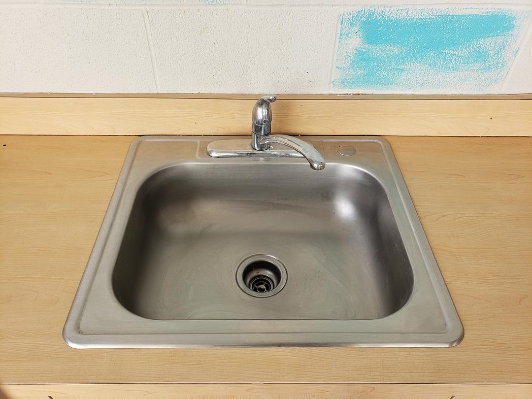 L-Shape Kitchenette Cabinet Set, 6' x 9', w/ Stainless Steel Sink, Faucet & Backsplash - Image 3