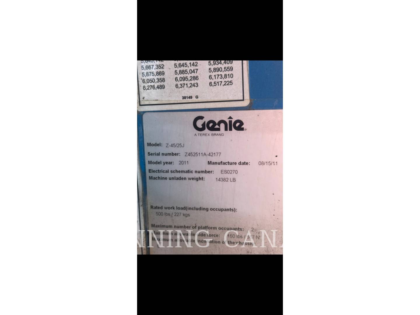 Genie Industries Z-45/25J, 4161 hours, S/N: Z452511A42177, 2011 - Image 6