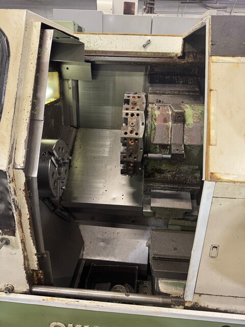 Okuma #Cadet-LNC8, CNC turning center, 15.7" swing, 10" hydraulic chuck, 3 jaw, 2.5" bore, 20.4" centers - Image 3