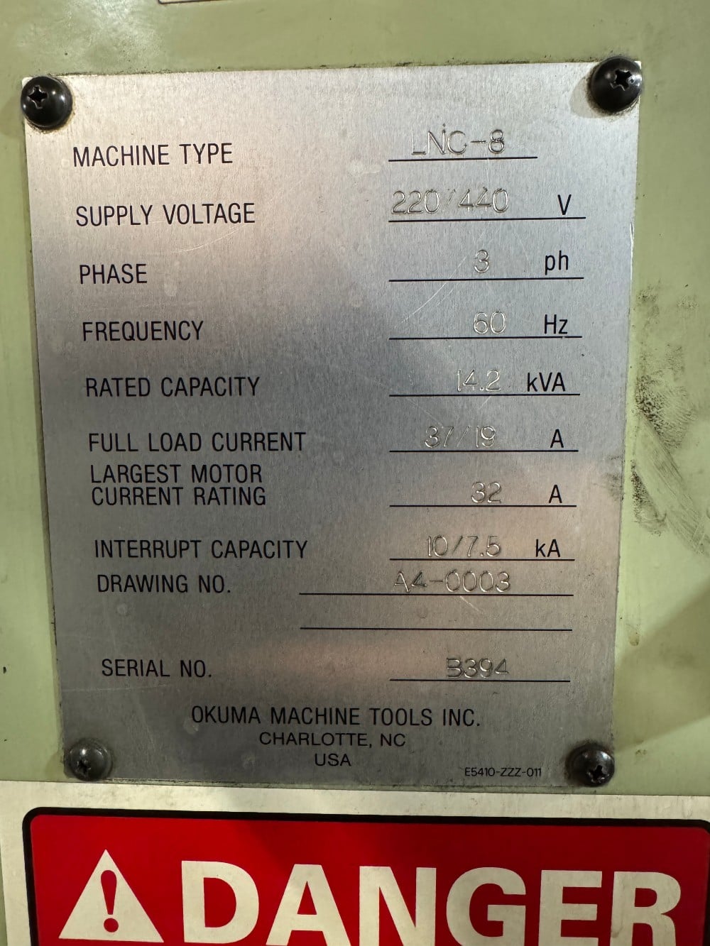 Okuma #Cadet-LNC8, CNC turning center, 15.7" swing, 10" hydraulic chuck, 3 jaw, 2.5" bore, 20.4" centers - Image 7