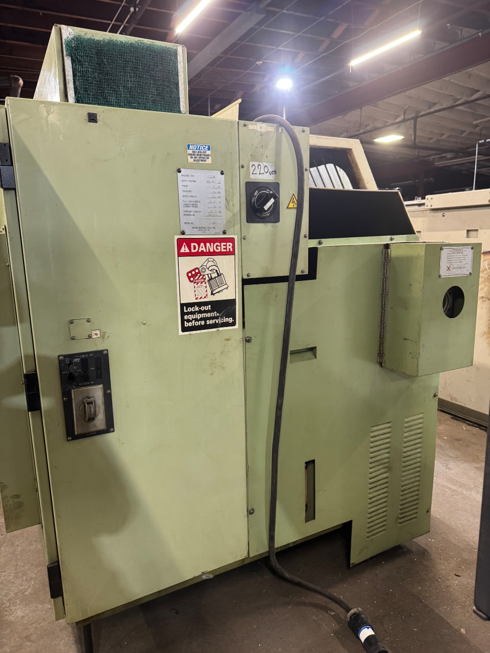 Okuma #Cadet-LNC8, CNC turning center, 15.7" swing, 10" hydraulic chuck, 3 jaw, 2.5" bore, 20.4" centers - Image 8