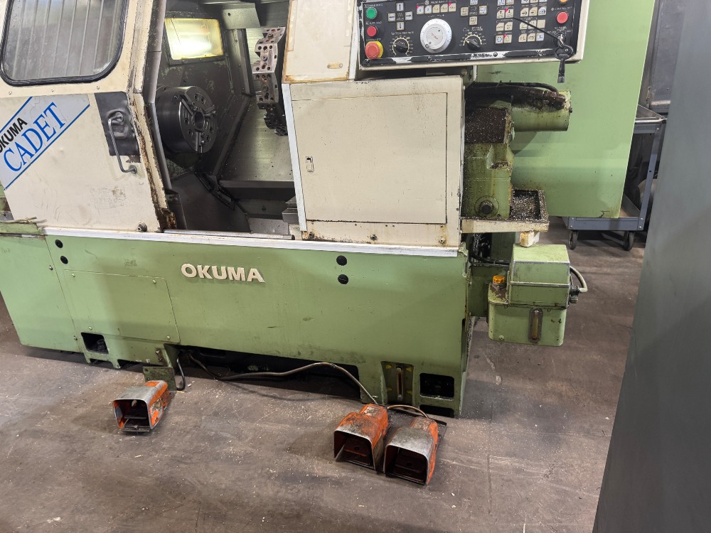 Okuma #Cadet-LNC8, CNC turning center, 15.7" swing, 10" hydraulic chuck, 3 jaw, 2.5" bore, 20.4" centers - Image 9